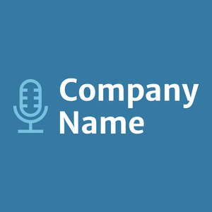 Mic logo on a Lochmara background - Kommunikation