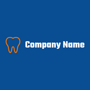 Tooth logo on a Dark Cerulean background - Medical & Farmacia