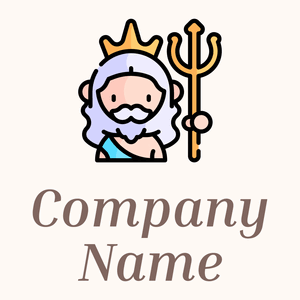 Poseidon logo on a Seashell background - Religiosidade