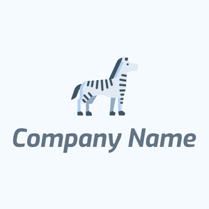 Zebra logo on a Alice Blue background - Tiere & Haustiere