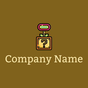 Plant logo on a Yukon Gold background - Abstrait