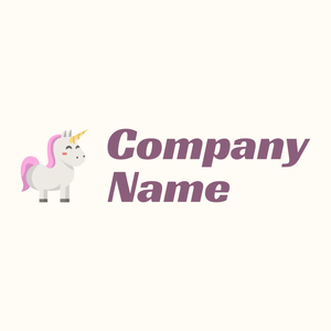 Unicorn logo on a Floral White background - Abstrato