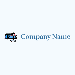Swimming pool logo on a Alice Blue background - Jeux & Loisirs