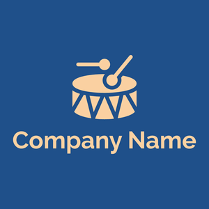 Drum logo on a Bahama Blue background - Arte & Intrattenimento