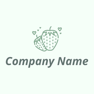 Strawberry logo on a Mint Cream background - Umwelt & Natur