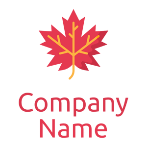 Maple leaf logo on a White background - Blumen