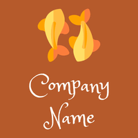 Carps on a Fiery Orange background - Abstrato