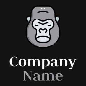 Gorilla logo on a Nero background - Tiere & Haustiere