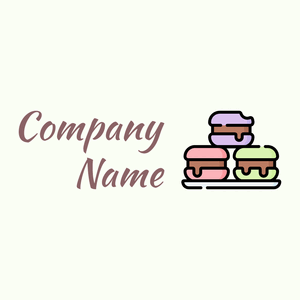 Macarons logo on a Ivory background - Alimentos & Bebidas