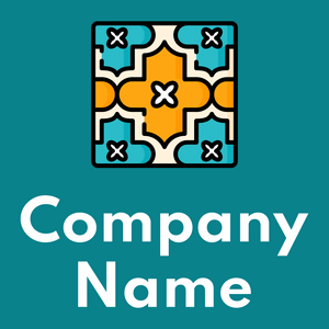 Tile logo on a Dark Cyan background - Abstrato