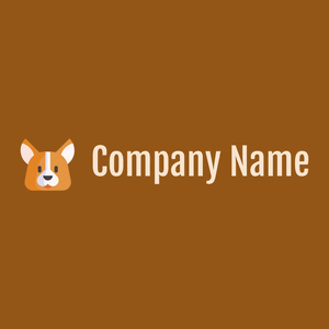 Fire Bush Corgi on a Golden Brown background - Animales & Animales de compañía