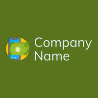 Yellow Green Mobile banking on a Fiji Green background - Empresa & Consultantes