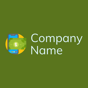Yellow Green Mobile banking on a Fiji Green background - Empresa & Consultantes