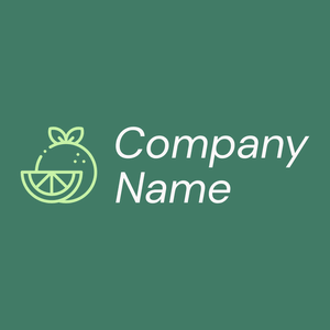 Orange logo on a Viridian background - Comida & Bebida