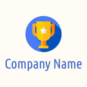 Neon Blue Award on a Floral White background - Arte & Entretenimiento
