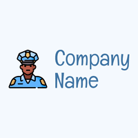 Police officer logo on a Alice Blue background - Seguridad