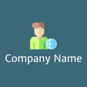 Digital nomad logo on a Ming background - Negócios & Consultoria