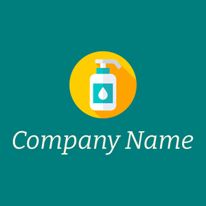 Antibacterial gel on a Teal background - Medical & Farmacia