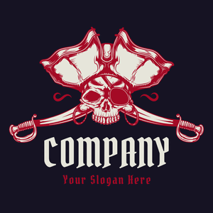 pirate skull with swords logo - Entretenimento & Artes