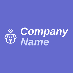 Dog logo on a Slate Blue background - Animaux & Animaux de compagnie