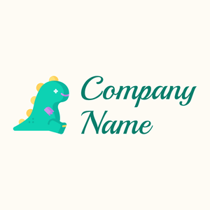 Dino logo on a Floral White background - Enfant & Garderie