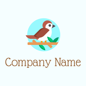 Sparrow logo on a Azure background - Tiere & Haustiere