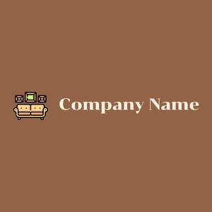 Sofa logo on a Dark Tan background - Muebles de casa
