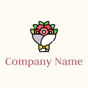 Flower logo on a Floral White background - Domaine de l'agriculture