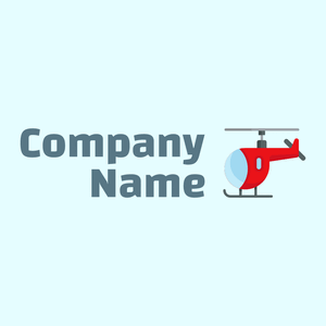 Helicopter logo on a Light Cyan background - Automobile & Véhicule