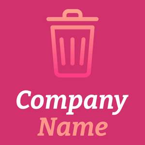 Recycle bin logo on a Deep Cerise background - Ecologia & Ambiente