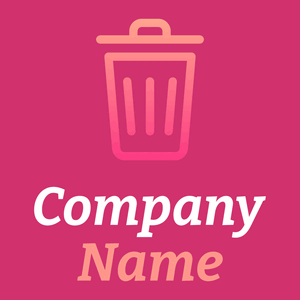 Recycle bin logo on a Deep Cerise background - Environnement & Écologie