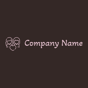 Couple logo on a Havana background - Citas