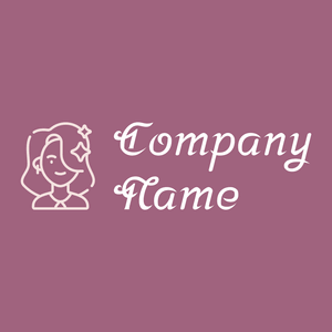 Woman logo on a Turkish Rose background - Moda & Belleza