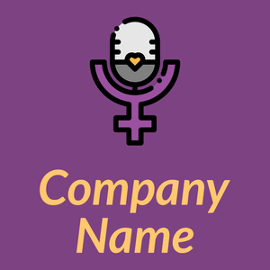 Microphone Feminism logo on a Eminence background - Communauté & Non-profit