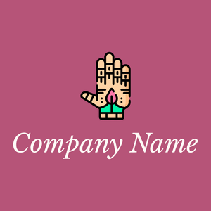 Henna logo on a Royal Heath background - Religión