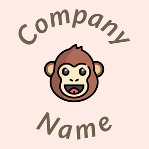 Monkey logo on a Misty Rose background - Animali & Cuccioli