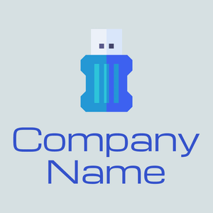 Flash drive logo on a Zircon background - Ordinateur