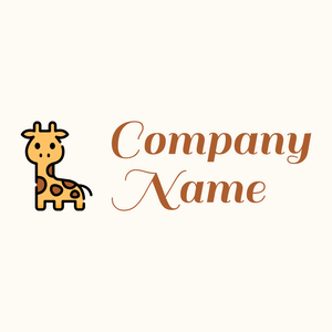 Front Giraffe on a Floral White background - Tiere & Haustiere