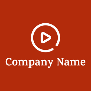 Play logo on a Rust background - Negócios & Consultoria