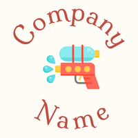 Water gun logo on a cream white background - Jogos & Recreação