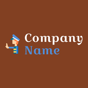 Traffic officer logo on a Peru Tan background - Seguridad