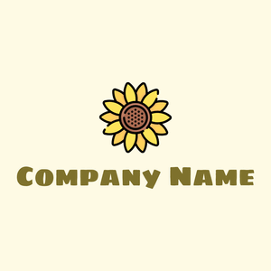 Sunflower logo on a Corn Silk background - Florale