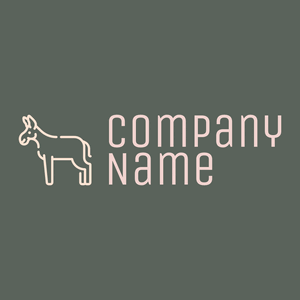 Donkey logo on a Mineral Green background - Animales & Animales de compañía