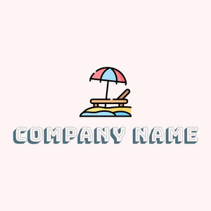 Sunbed logo on a Snow background - Voyage & Hotel