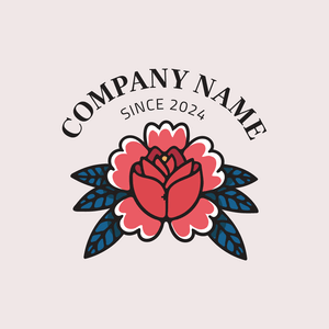pink flower tattoo logo - Floral