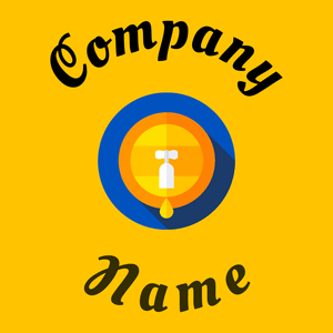 Navy Blue Barrel on a Golden Poppy background - Alimentos & Bebidas