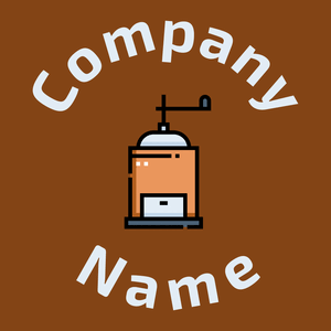 Coffee Grinder logo on a Saddle Brown background - Alimentos & Bebidas