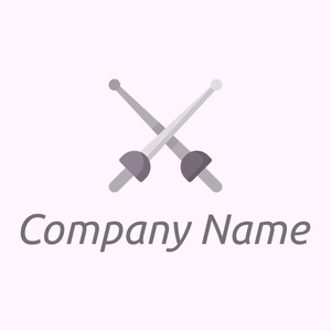 Fencing logo on a Lavender Blush background - Domaine sportif