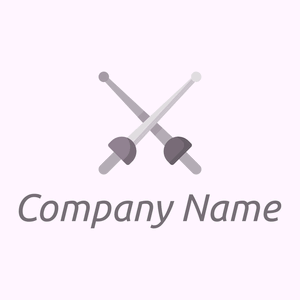 Fencing logo on a Lavender Blush background - Deportes