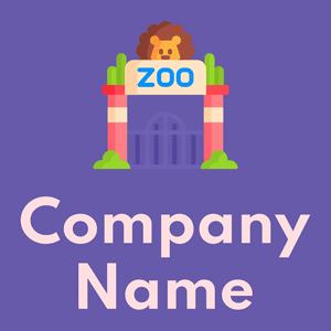 Zoo logo on a Blue Marguerite background - Animais e Pets